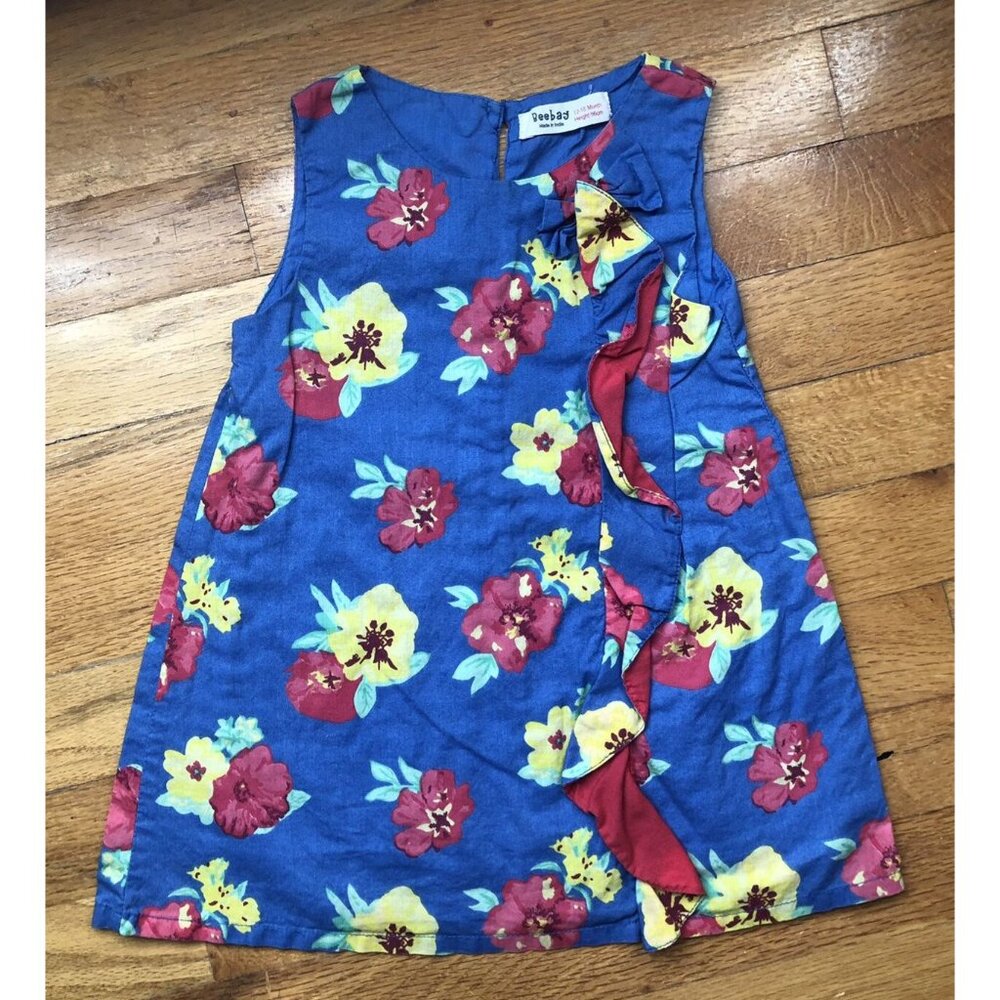 Beebay 12-18M Blue Floral Dress